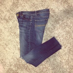 Blue crop jeans